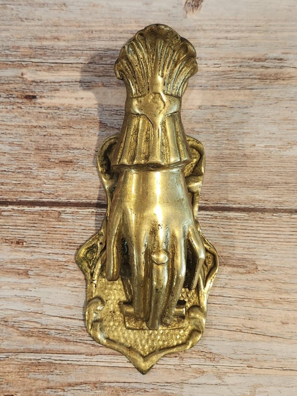 Vintage~Brass~Victorian Lady’s Hand~Paper Clip–Letter Holder~6 3/4"~Japan